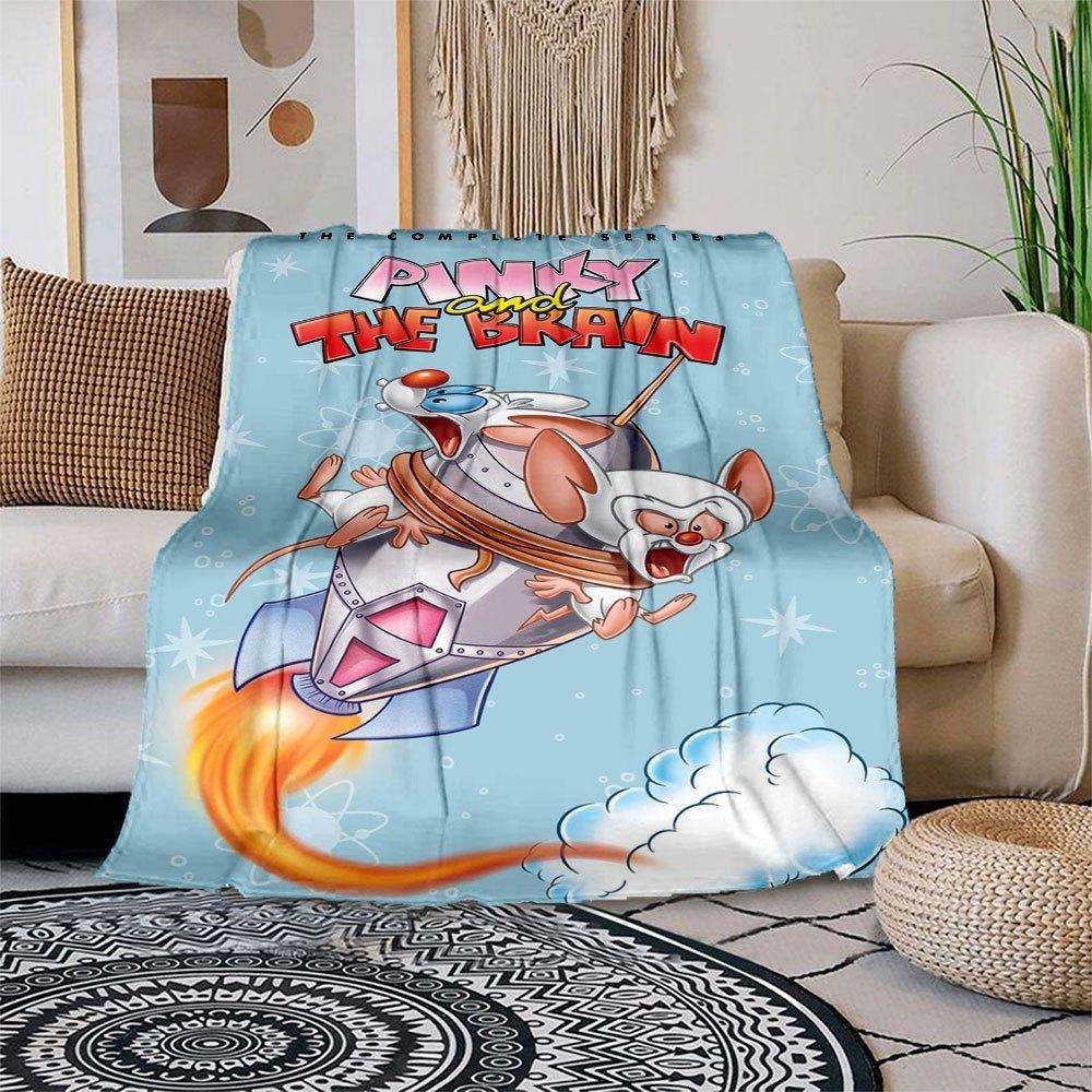Pinky and The Brain: The Complete Series (DVD)Blanket Flannel Throw Blanket for Sofa, Bed, Travel, Camping, Office 100x150cm