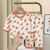 Korean Style Kids' Summer Cotton Pajama Set for Boys and Girls