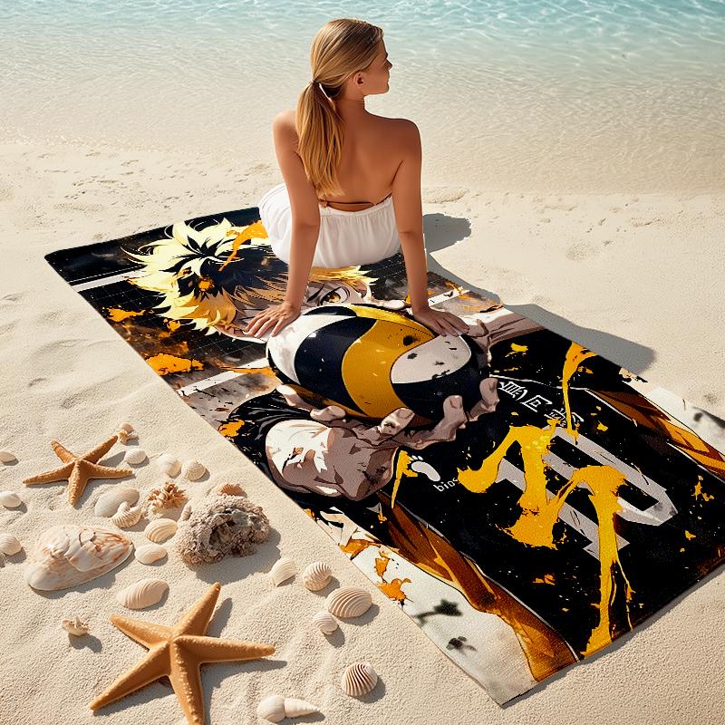 1Pc Haikyuu Volleyball Spirit Beach Towel Microfiber Beach Towel Thin Absorbent For Beach Swimming Yoga Bath Sports 0917149
