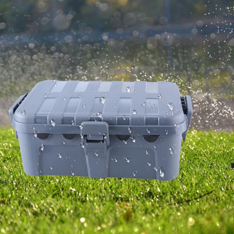 Outdoor Power Connection Box with Clear Lid Weatherproof Outdoor Cable Safety Box Portable Box for Timers & Plugs