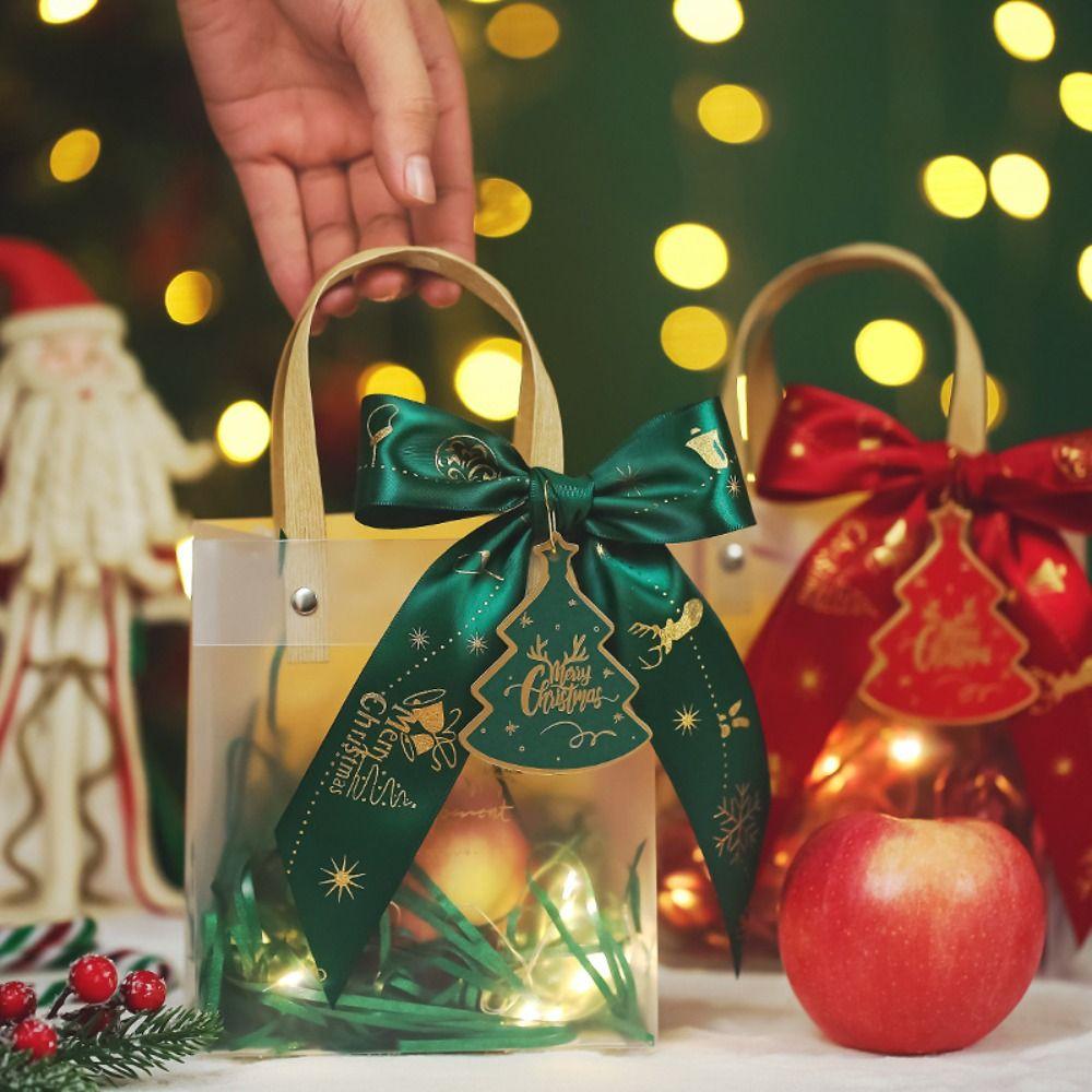 Raffia Gift Wrap Bags Silk Xmas Eve Tote Handbag Party Supplies Christmas Gifts Bag Gifts Box