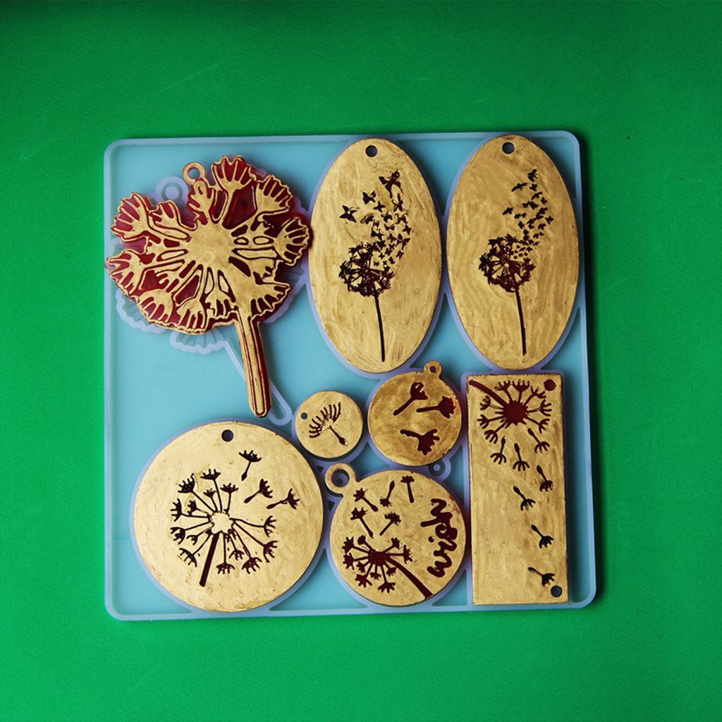 Dandelion Jewelry Charm Resin Mold Soft Silicone Dandelion Pendant Mold Perfect for Hobbyists and DIY Enthusiasts