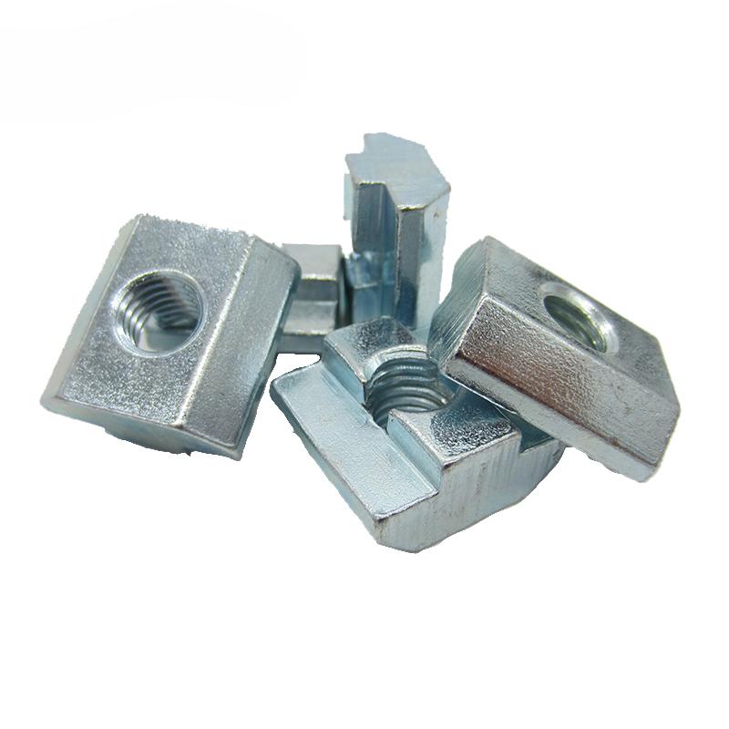 

M3 M4 M5 M6 M8 M10 T Block Square nuts T-Track Sliding Hammer Nut for Fastener Aluminum Profile 2020 3030 4040 4545 3030-M8-20PCS