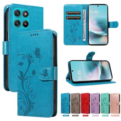 Butterfly Flower Vine Case For Motorola Moto G67 G57 G06 G15 Power G56 G86 G05 G75 G35 G55 G85 Leather Book Cover Fundas
