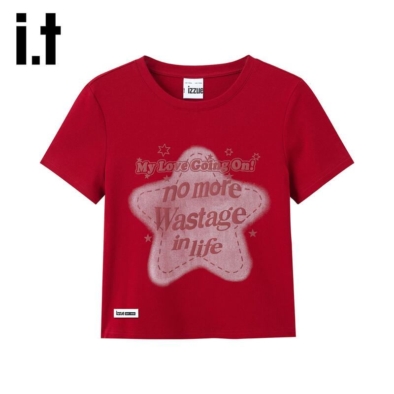 Izzueit American Retro Star Print Women s Short Sleeve T-Shirt S