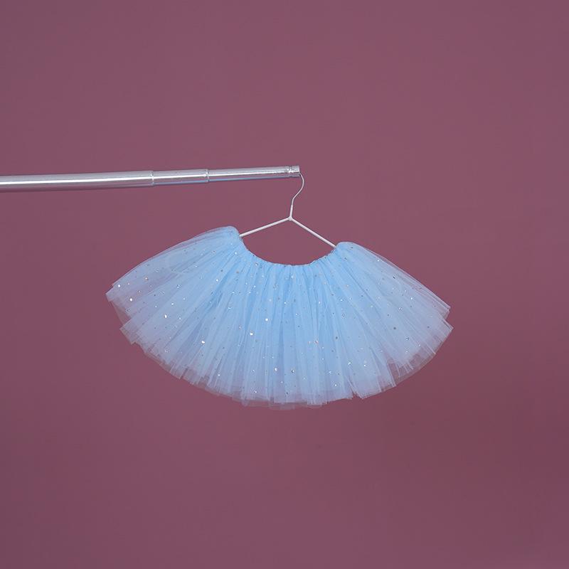 Girls' White Sequin Tutu Ballet Skirt for Dance