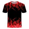 Purple Flame Smoke Border 3D All Over Print Short Sleeve T-Shirt Casual Top