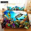 The Underwater World Bedding Set Single Twin Full Queen King Size Fish Bed Set Aldult Kid Bedroom Duvetcover Sets 3D Print 014