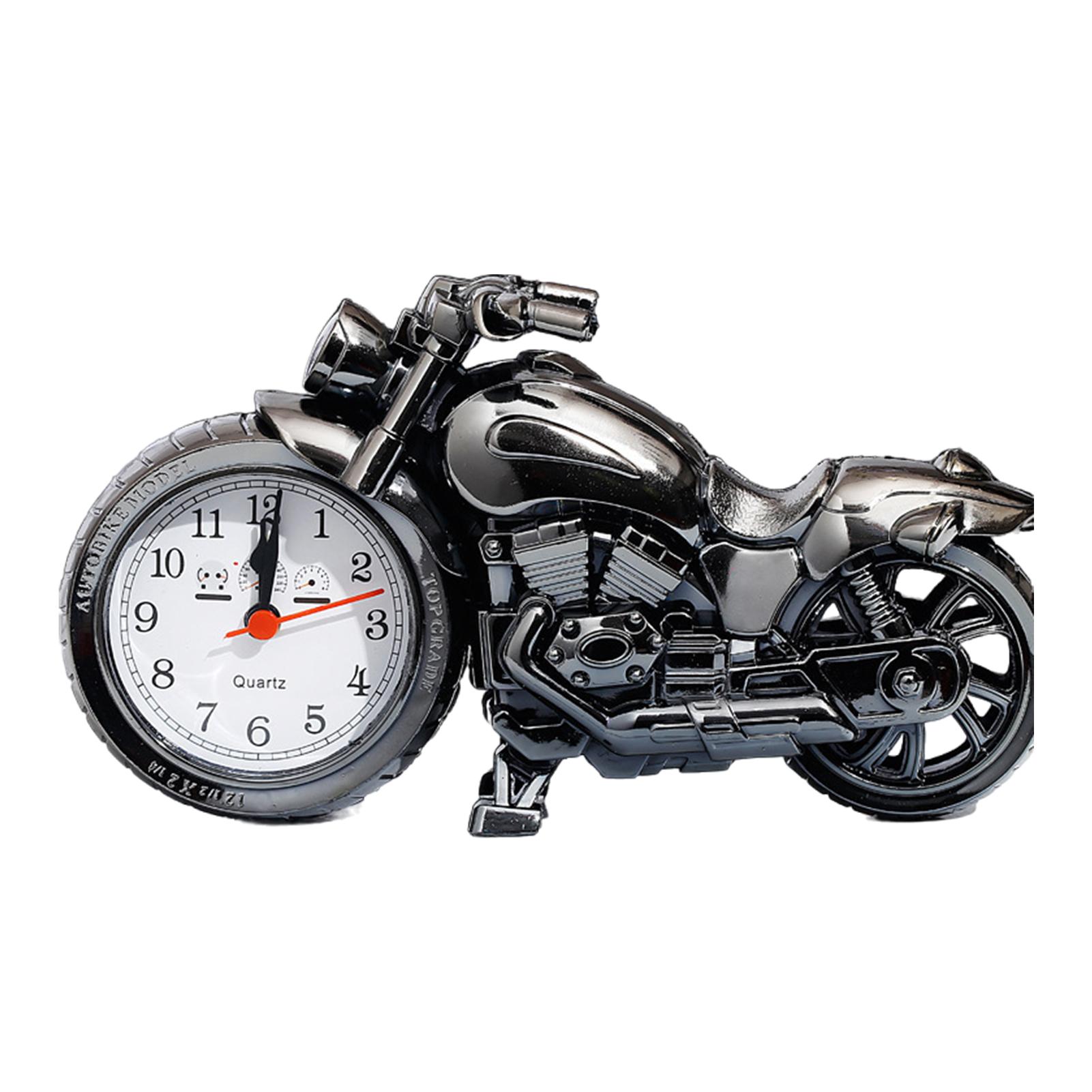 

ABS Motorcycle Clock Stylish Home Decoration For Motorcycle Enthusiasts Heavy Sleeper Alarm Clock