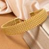 Luxury Gold Plated Bracelet Stainless Steel Woven For Women High End Shining Jewelry Gift Elegant Party Wear Wedding Anniversary
