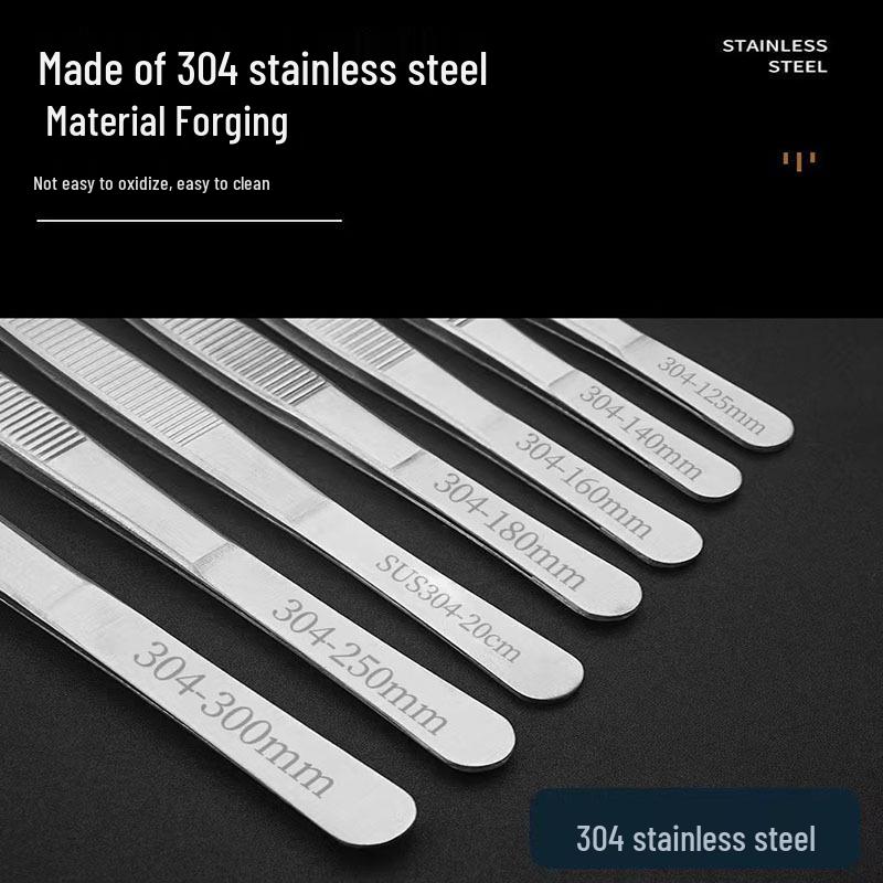 Curved Round Head Anti-Slip Stainless Steel Tweezers for Aquatic Plants and Succulents