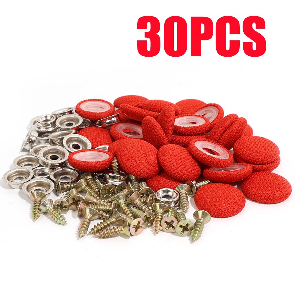30 szt. Klamry sufitowe do wnętrza samochodu, podsufitka, śruba mocująca tkaninę sufitową, pielęgnacja samochodu, klamra do tkaniny, nity do naprawy samochodowej, element mocujący