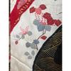 Used Kyoto Yuzen, pure silk, long-sleeved kimono, white background, Oke-shibori, dyeing, phoenix, flowers, gold piece embroidery, gold color