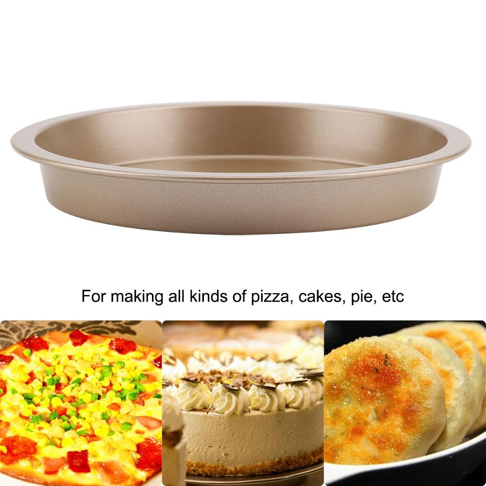 Carbon Steel NOn Stick Round Pizza Plate Pan Cakes Pie Baking Tray Kitchen Tool(6inch)