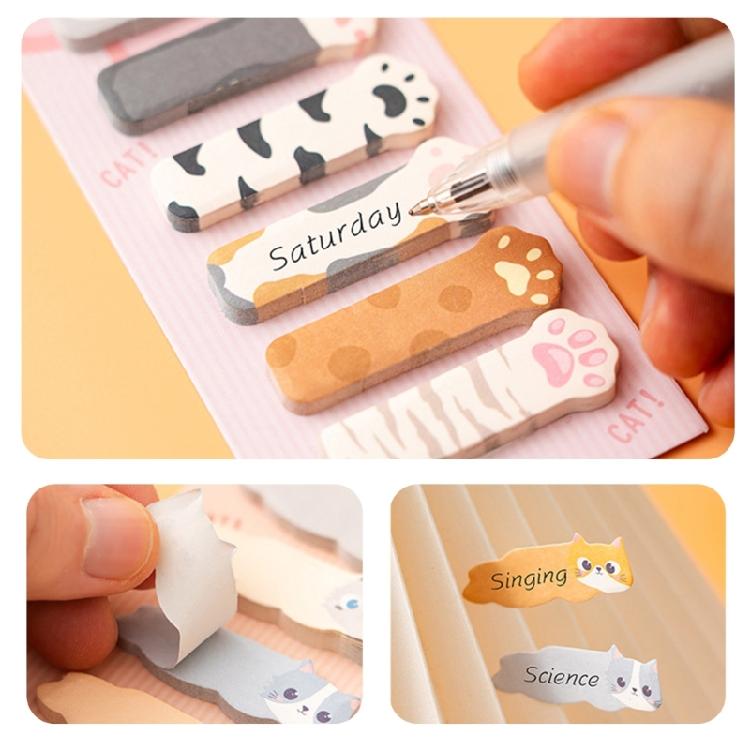 180 Counts Kitten Index Tabs Writable Page Mark Bookmarks Adhesive Index Labels Page Tabs for Notebook Planner Calendar