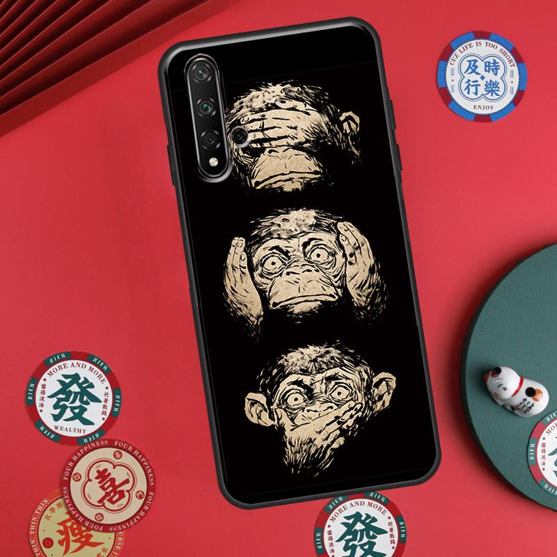 Cartoon Monkey For Huawei P30 P20 P40 Lite P60 Pro Nova 5T 12s 12i 11i Y90 Y70 Y60 Y61 Y91 Y72 9 10 SE Case