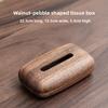 Walnut Tissue Box Cover - Modern Vintage Design, Premium Wood, for Desk & Bathroom Decor. Easy Refill, Polished Finish