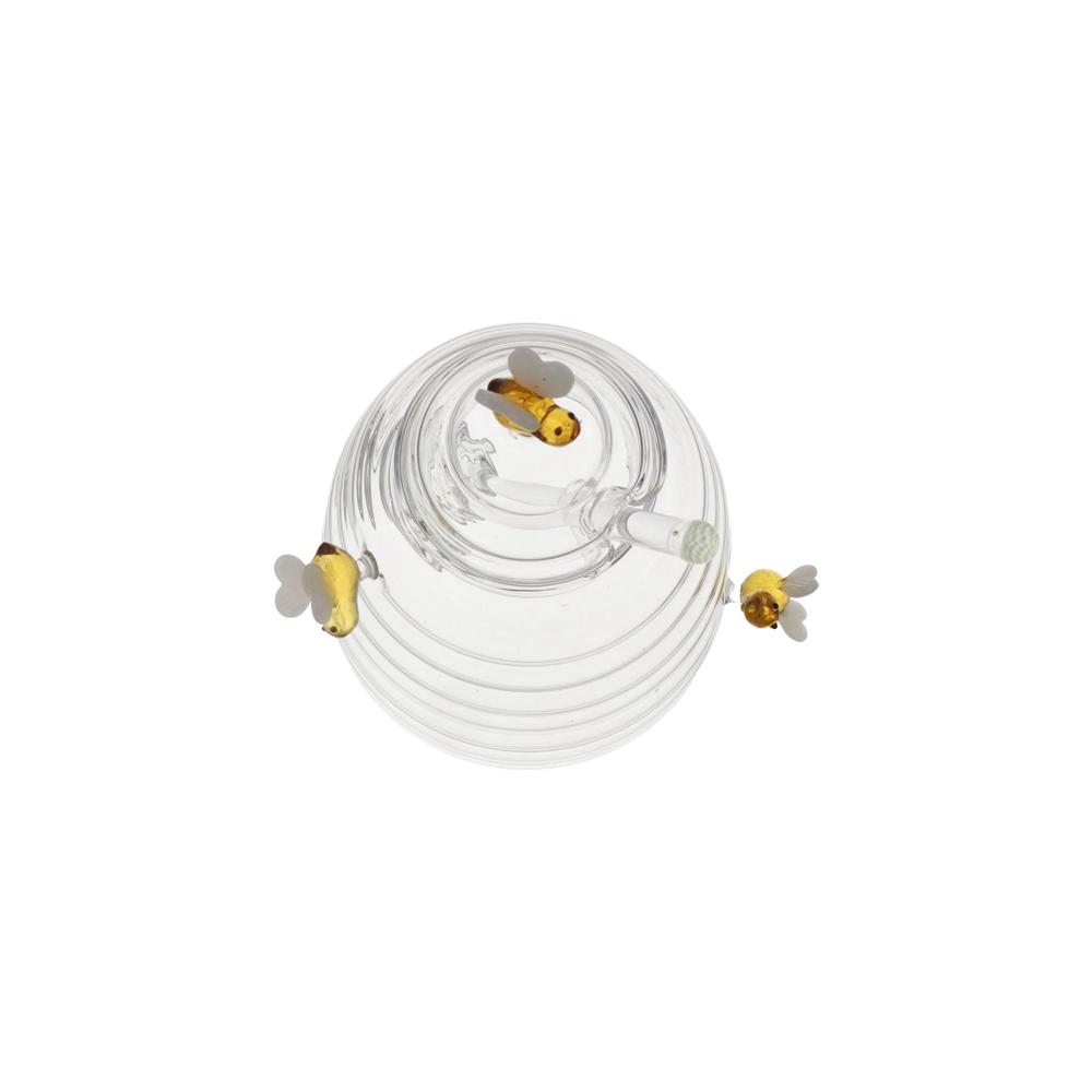 Transparent Bee Jar Tapered Jar Large Honey Bottle Glass Stirring Rod Honeycomb Tank  Honey Pot Jar