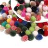20Pcs Plush Ball Charms Bead Multicolor Imitation Horse Hair Pom Poms Strap Pendant for DIY Making Earring Jewelry Accessories