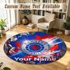 Round Rug Custom NameRangers FC Pattern Non Slip Carpet Home Floor Decor