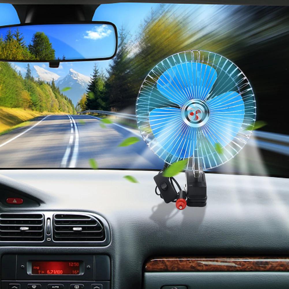 8 Inch Air Cooling Fan 12V/24V 15W Summer Cooling Fan Rotation Rotatable Clip Cooling Fan Oscillating Auto Cooling Fan with Clip