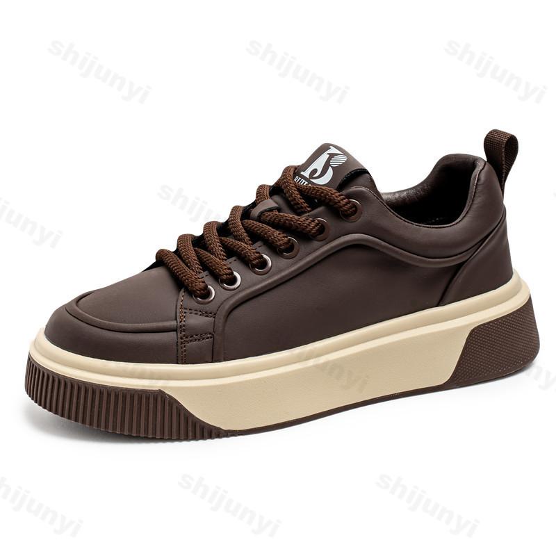 Fashion Fashion Trend Casual Shoes for Men Spring 2025 Low Top Thick Sole Height Increasing Lightweight Leisure Lace Up Chunky sneakers