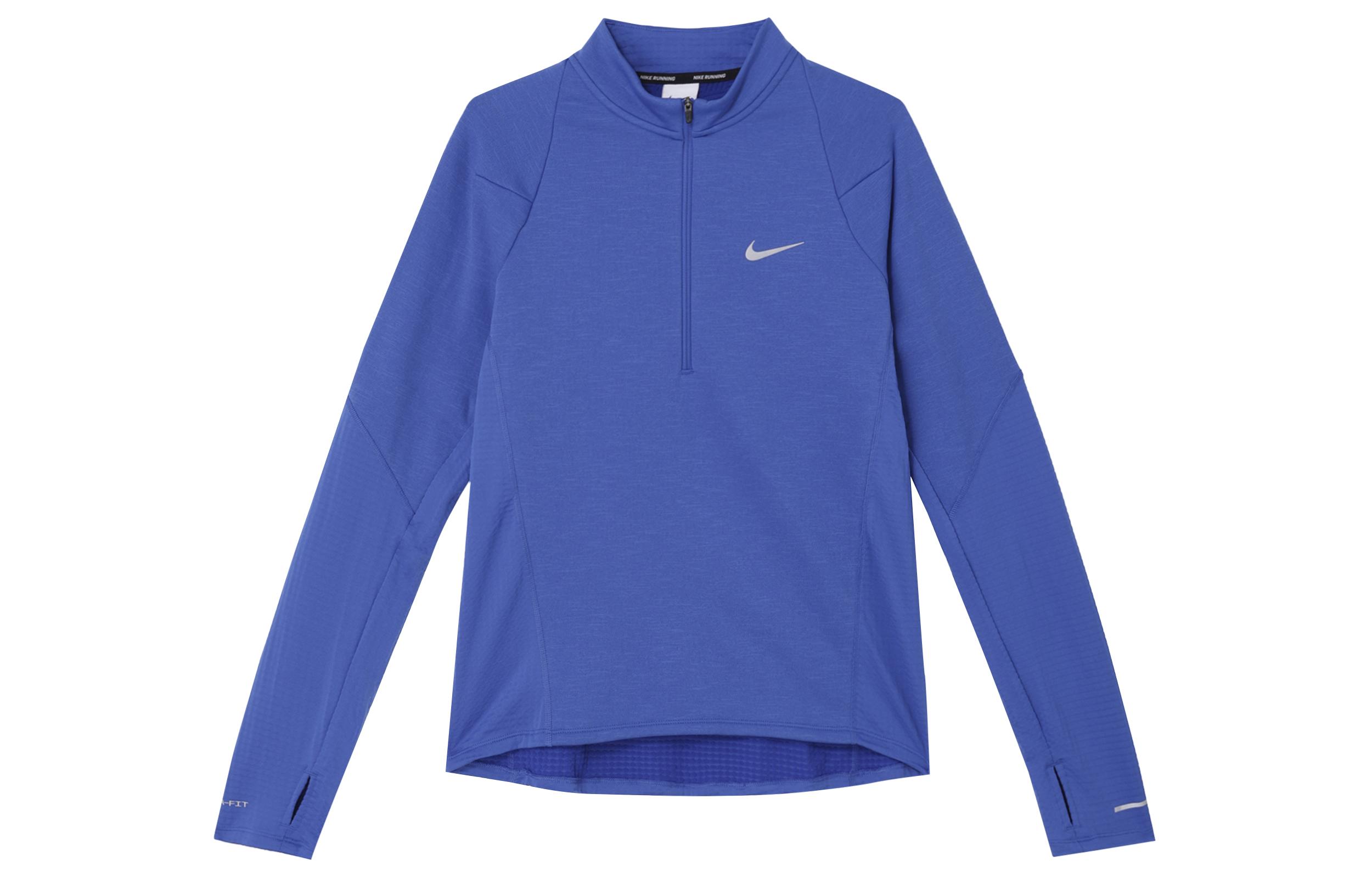 

Nike Elemental T Shirts Men s Game Royal Blue Stand Collar Moderate Straight Fit FB8565-480 XL