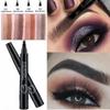 Waterproof 4 Point Liquid Eyebrow Pencil Eyebrows Pen Eyebrow Tattoo Waterproof Liquid Black Eye Brow Makeup Pencil Microblading