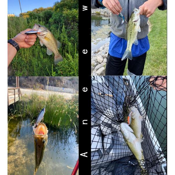 Whopper Popper Lures Kit Floating Surface 360° Rotating Tail Topwater Crankbaits Bass Fishing Lures Trout Artificial Spinnerbaits