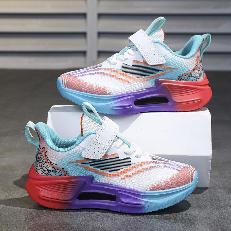 Children's Sports Shoes 2025 Spring and Autumn New Middle-aged and Older Boys' Mesh Breathable Boys' Soft-soled Shock-absorbing Running Shoes