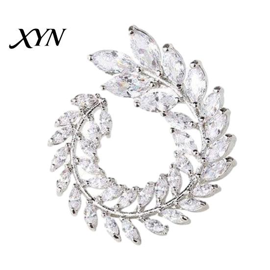 Women Alloy Earrings Laurel Leaf Hoop for Women, Silver Plated Earrings, Statement For Elegant Circular Fashion Jewelry Party Daily Wear Dazzling