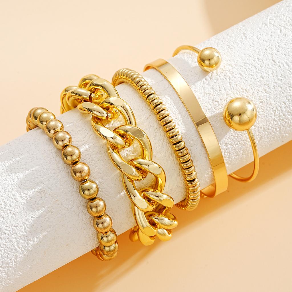 Punk Bracelet For Women 2026 Girls Bracelets & Bangles Set Simple Large Chain Bracelet Hand Ring Fashion Jewelry Accessories New