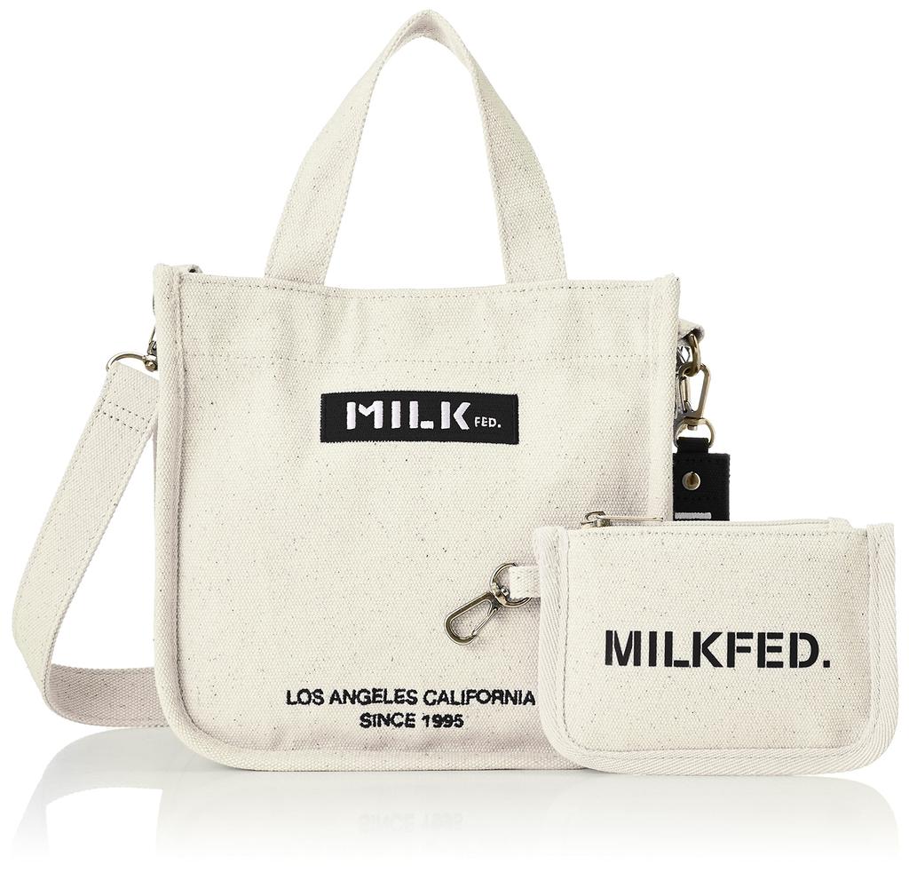Milkfed Embroidered Bar Mini Shoulder Bag with 103213053009 Women's Strap, White,