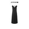JOY SPEAKER Women's High-Waist Midi Suspender Dress