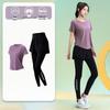 Women's Quick-Dry Short Sleeve Gym & Yoga Set