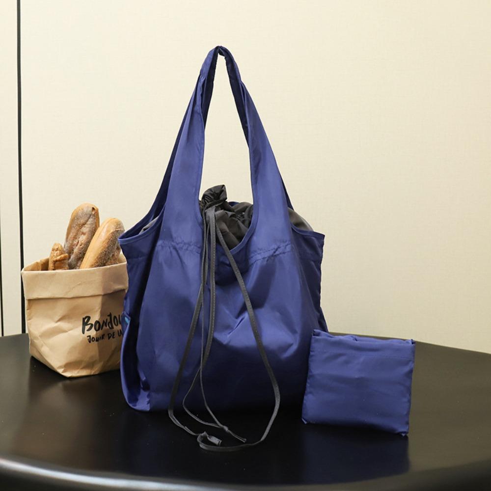 Nylon Drawstring Design Handbag Reusable Shopping Eco Bag Creative Foldable Shopping Bag  Shopping