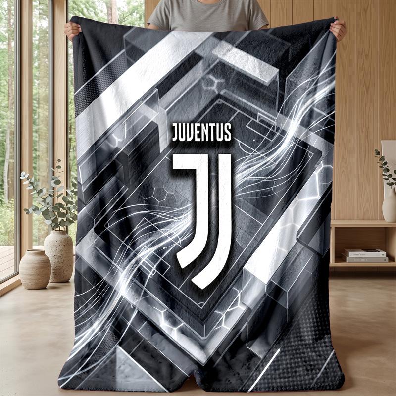 Juventus FC Themen-Decke Weiche Flanell-Decke Plüsch-Überwurf Gemütliche Sofa-Bett-Decke für Wohnkultur