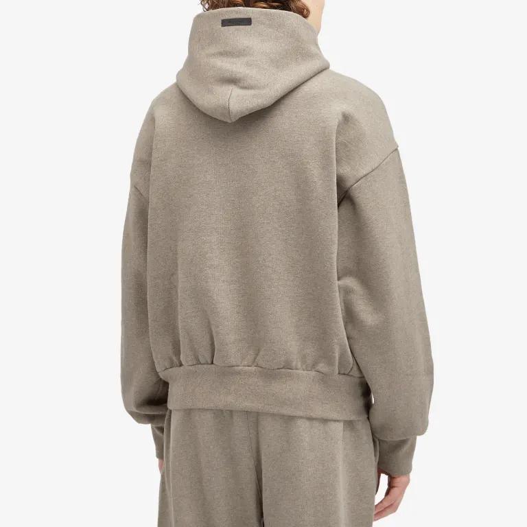Fear of God Essentials Heavy Fleece Vintage Shrunken Hoodie Heather Grey Men Tops 192HO246214F
