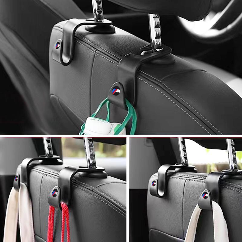 Autós fejtámla akasztók Akasztó Táskák Ülés háttámla tartó Klipek Automata rögzítő BMW Performance X1 X3 X5 E39 E46 E90 F20 E60 F30 M3 M5