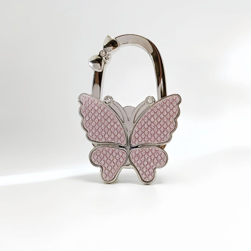 Fashion Foldable Butterfly Handbag Hook for Women Portable Creative Bowknot Purse Hook Durable Table Hanger for Table