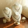 High Quality Model Bust Show Exhibitor Leather Jewelry Display Necklace Pendants Mannequin Jewelry Stand Organizer