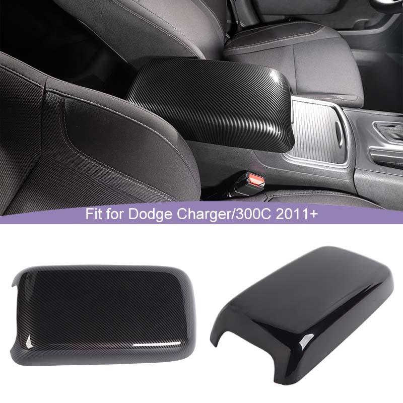 ABS Armrest Box Decorative Panel Decoration Cover Sticker For Dodge Charger 2011 Up For Chrysler 300C 2011 Up Car Interior Accessories