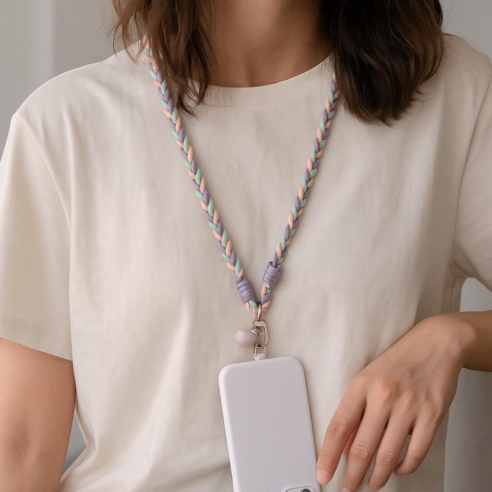 Anti-loss Phone Hanging Chain Nylon Mobile Phone Lanyard DIY Phone Crossbody Chain  Christmas Gifts