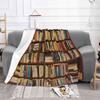 Bookish Best Selling Room Household Flannel Blanket Bookstore Library Shelf Shelves Tumblr Bookworm Sebo Knowledge Pages Page