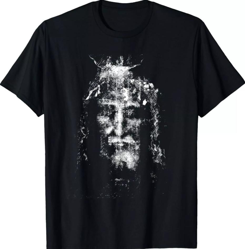 Vintage The Shroud Of Turin Holy Face Of Jesus T-shirt size S-5XL M