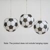 3/6pcs Football Themed Paper Lanterns Hanging Decor, Sports Theme Classroom Wall & Backdrop Decoration for Birthday Game Day
