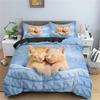 Cat Duvet Cover Set Pet Cats Pattern Twin Bedding Set Cute Kitten For Boys Polyester Mysterious Black Cat King Size Quilt Cover