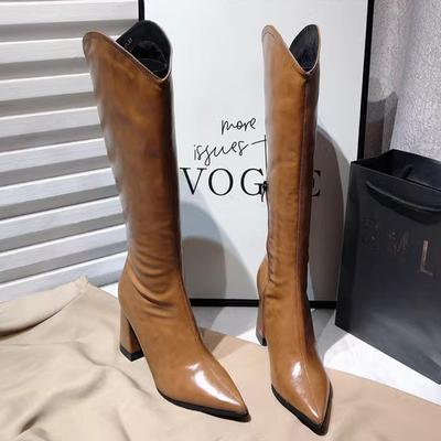 High Heels Frauen Hohe Stiefel Spitz Schuhe Winter Mode Party Schuhe Frauen 2024 Trend Sexy Schuhe Pumps Elegante Mujer Zapatos