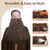 Halloween Party Fake Beard,Funny Fake Mustache Beard for Cosplay Supplies,Costume Party Realistic False Facials Hair