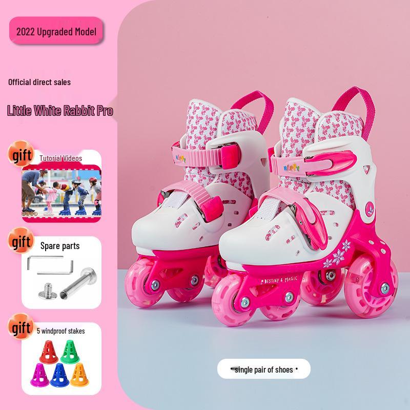 

Регулируемые роликовые коньки с подсветкой для детей Size S (Suitable for 28-33, Age 4-8) 31-34#